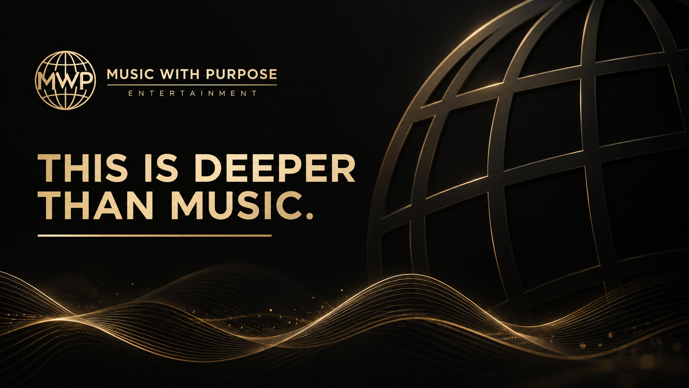 Music With Purpose branded hero graphic